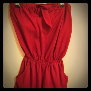Deep red summer Romper